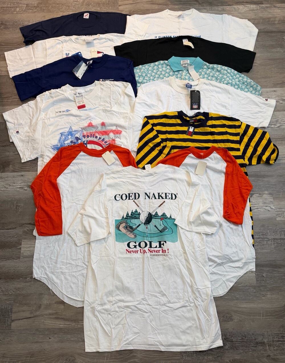 Lot of 13 Vintage T-Shirts – New Old Stock (NOS)